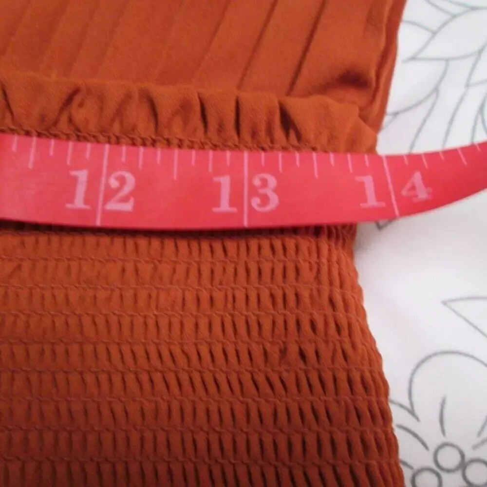 Nanette Lapore Pleated Sleeveless Smock Neck & Waist Midi Dress-Sienna-10-EUC - Picture 12 of 16